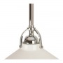 Applique applique à 1 lumière en laiton chromé avec plaque en céramique rétro blanc brillant - h. 26 cm