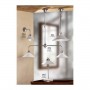Applique wall lamp with 1 light in chromed brass with retro glossy white ceramic plate - h. 26cm