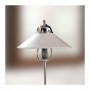 Lampada da tavolo in ottone cromato con diffusore in ceramica bianca liscia e lucida retrò - h.45 cm