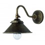 Aplique lampada da parete in ottone antichizzato brunito