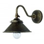Applique wall lamp in burnished antique brass