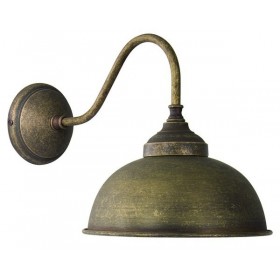 Glockenförmige Wandleuchte aus antik brüniertem Messing im Vintage-Stil