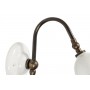 Applique in ottone e ceramica bianca