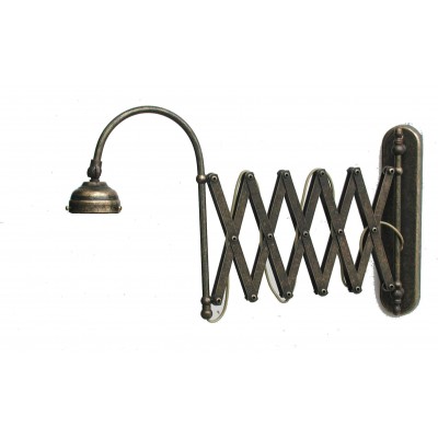 Applique à soufflet extensible en laiton bruni