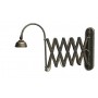 Extendable bellows wall light in burnished brass