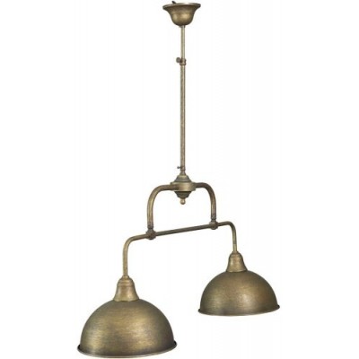 Glockenförmiger Wipp-Kronleuchter aus brüniertem Messing im Vintage-Stil