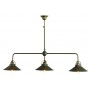 Height-adjustable 3-light chandelier in burnished brass, rustic vintage style
