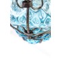 Venetian wall lantern in blue blown glass in an iron cage