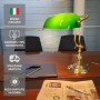 Lampe ministérielle de luxe LEONARDO - Laiton massif - Fabriquée en Italie