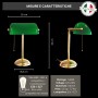 Green ministry lamp - HEIGHT 38 cm