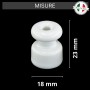 White porcelain insulators for braided cables for exposed electrical system ø 18mm