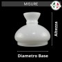 Paralume cupola campana cappello bianco in opalina – VARIE DIMENSIONI