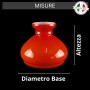 Paralume BOMBATO rosso originale anni 50 campana vetro di ricambio - Ø 24,4 cm