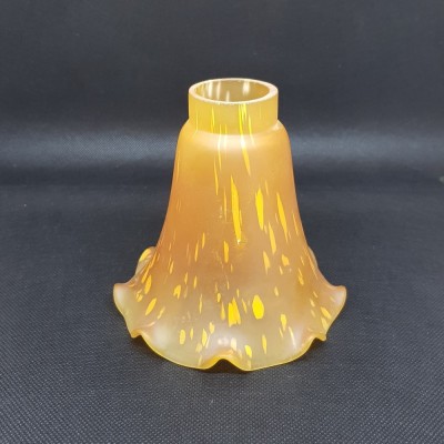 Paralume Vetro di ricambio per lampade e lampadari a forma di fiore bianco ambra 