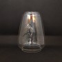 Vetro di ricambio per lume lampada a petrolio da carretto - Ø base 8,5 cm