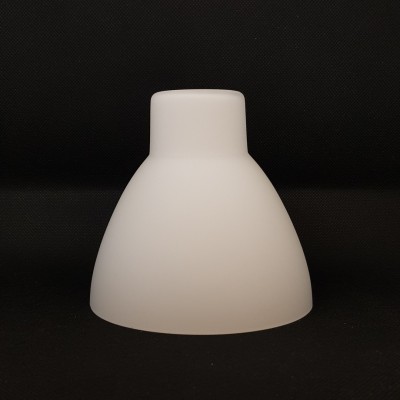 Original 50's orange domed glass replacement lampshade - Ø 24,4 cm