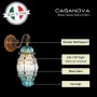 Venezianische Wandleuchte CASANOVA aus mundgeblasenem Glas (Hellblau) – Hergestellt in Italien