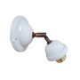 Ceramic wall light with 1 light brass joint