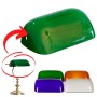 Handcrafted Replacement Glass for Bankers Lamp (Green, Amber, Blue, White)