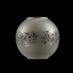 Frosted glass bowl for oil lamp - hole Ø 5.8 cm