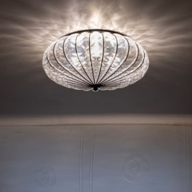 Venezianische Deckenleuchte aus mundgeblasenem Glas