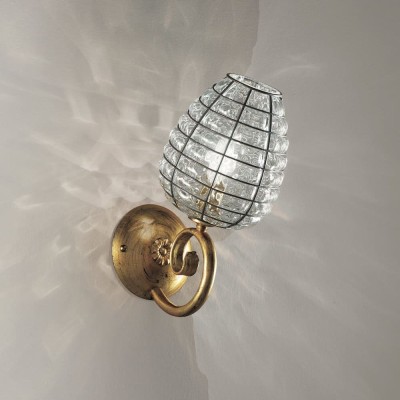 Lampada da parete Alveare in vetro veneziano