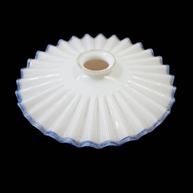 ORIGINAL pleated opaline glass lampshade from the 1960s