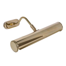 Die 2-flammige Wandleuchte beleuchtet ein Bild oder einen Spiegel aus poliertem Messing