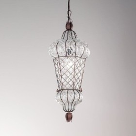 Lustre suspension Babà en verre soufflé bouche - BALOTON CRYSTAL