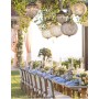 Lampadario in bronzo e cristallo stile Barocco per matrimonio all'aperto