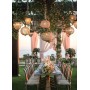 Lámpara de araña estilo barroco de bronce y cristal para bodas al aire libre