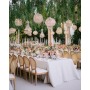 Lampadario in bronzo e cristallo stile Barocco per matrimonio all'aperto