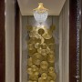 Lámpara de araña de 3 luces de estilo barroco en bronce y cristal