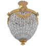 Lampadario in bronzo e cristallo a 3 luci stile Barocco