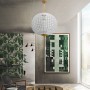 Lampadario a sfera in bronzo e cristallo a 1 luce stile Barocco