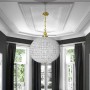 Lampadario a sfera in bronzo e cristallo a 1 luce stile Barocco