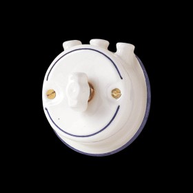 Interruttore in ceramica a farfalla con pipe stile rustico vintage