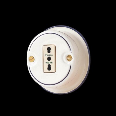 Hand-painted ceramic electrical socket