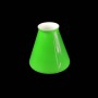 Green glass cone lampshade for lamp or wall light
