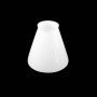 Abat-jour en verre blanc de forme conique pour lampe ou applique murale