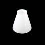 Kegelförmiger Lampenschirm aus weißem Glas für Lampe oder Wandleuchte