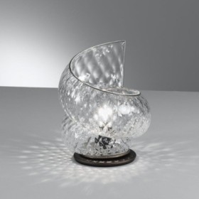 Lámpara de mesa espiral de cristal veneciano