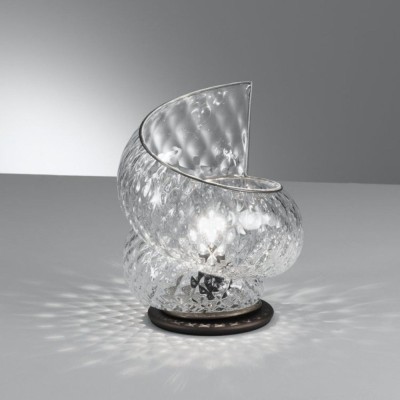 Spiral table lamp in Venetian glass