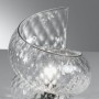 Lámpara de mesa espiral de cristal veneciano