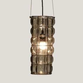 Cylindrical chandelier in Venetian blown glass