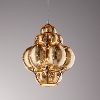 Venetian blown glass chandelier "Gold Leaf