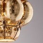 Lampadario in vetro soffiato veneziano "Foglia Oro
