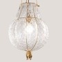 Lustre à suspension aux lignes sinueuses en verre soufflé vénitien