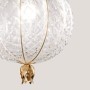 Lustre à suspension aux lignes sinueuses en verre soufflé vénitien