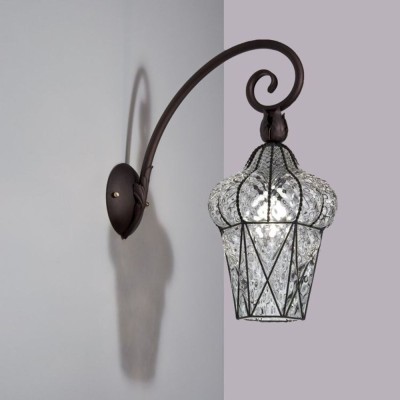 Classic Venetian wall light in blown glass